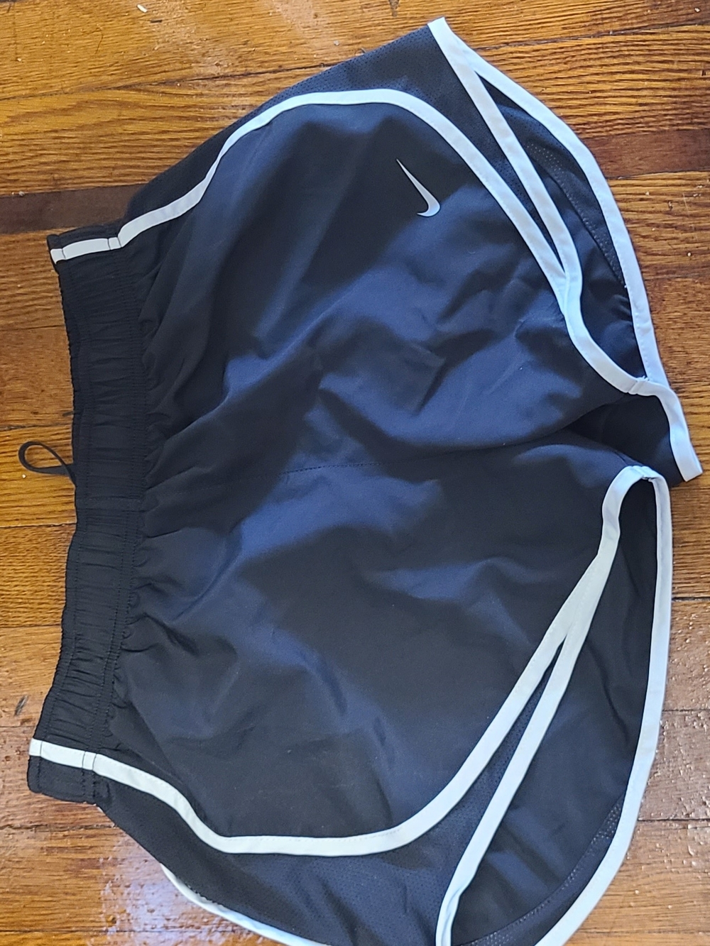 Nike Women’s Black Athletic Shorts with White Piping